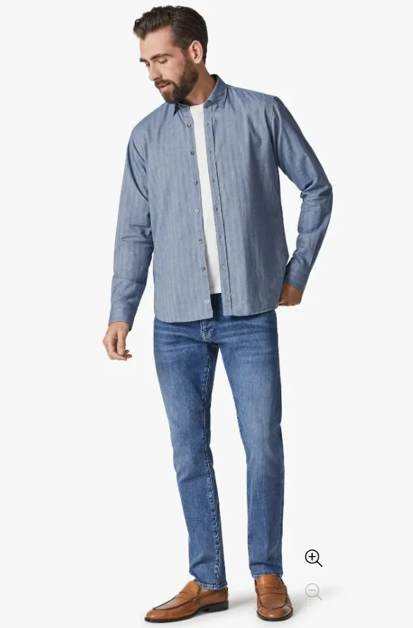 34 Heritage Cool Denim Mid Blue Selvedge FW23