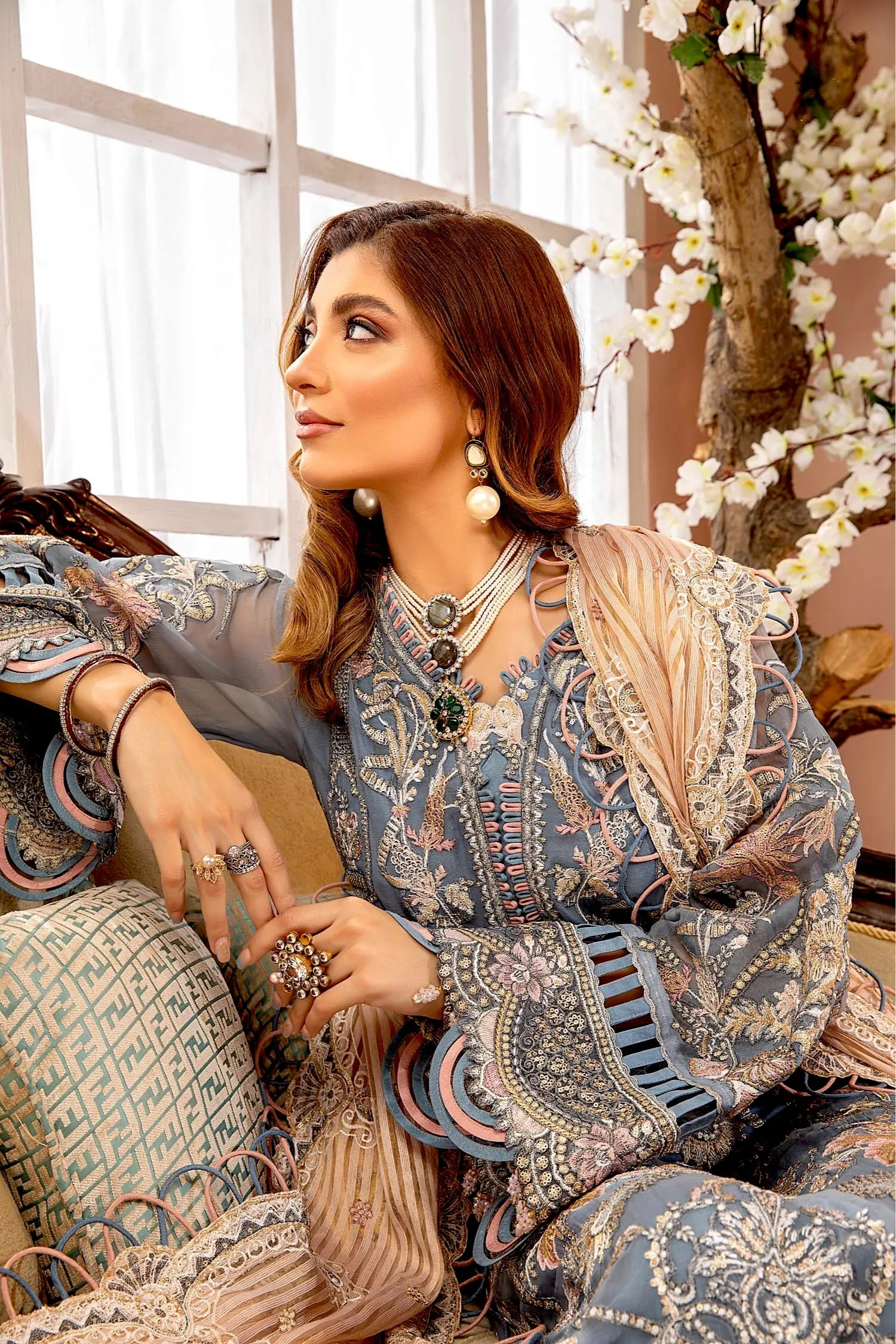 Adan's Libas Luxulia Embroidered Chiffon Collection – Mystical Glimpse