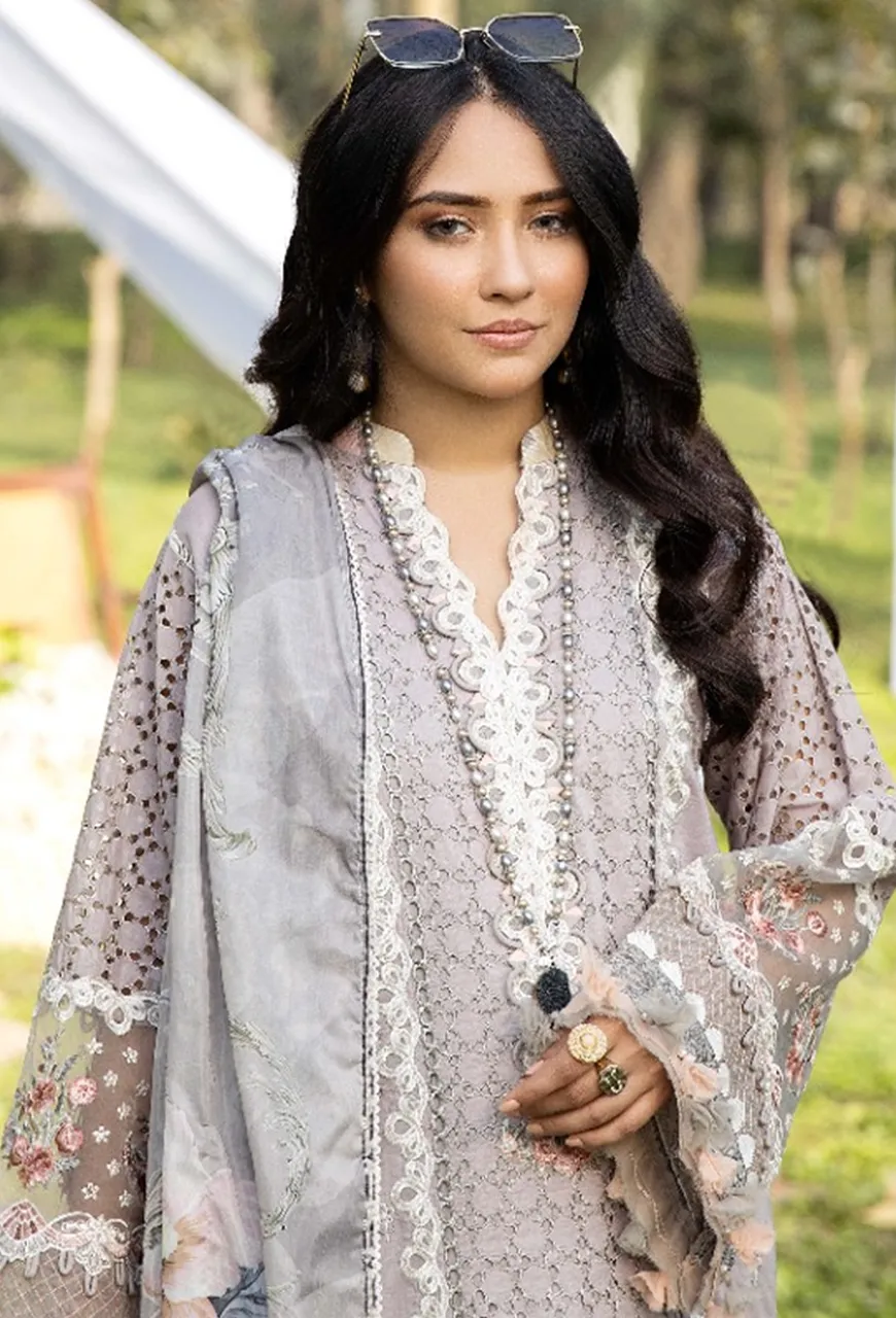 Adan's Libas Pastels Lawn Collection – Grey Suit