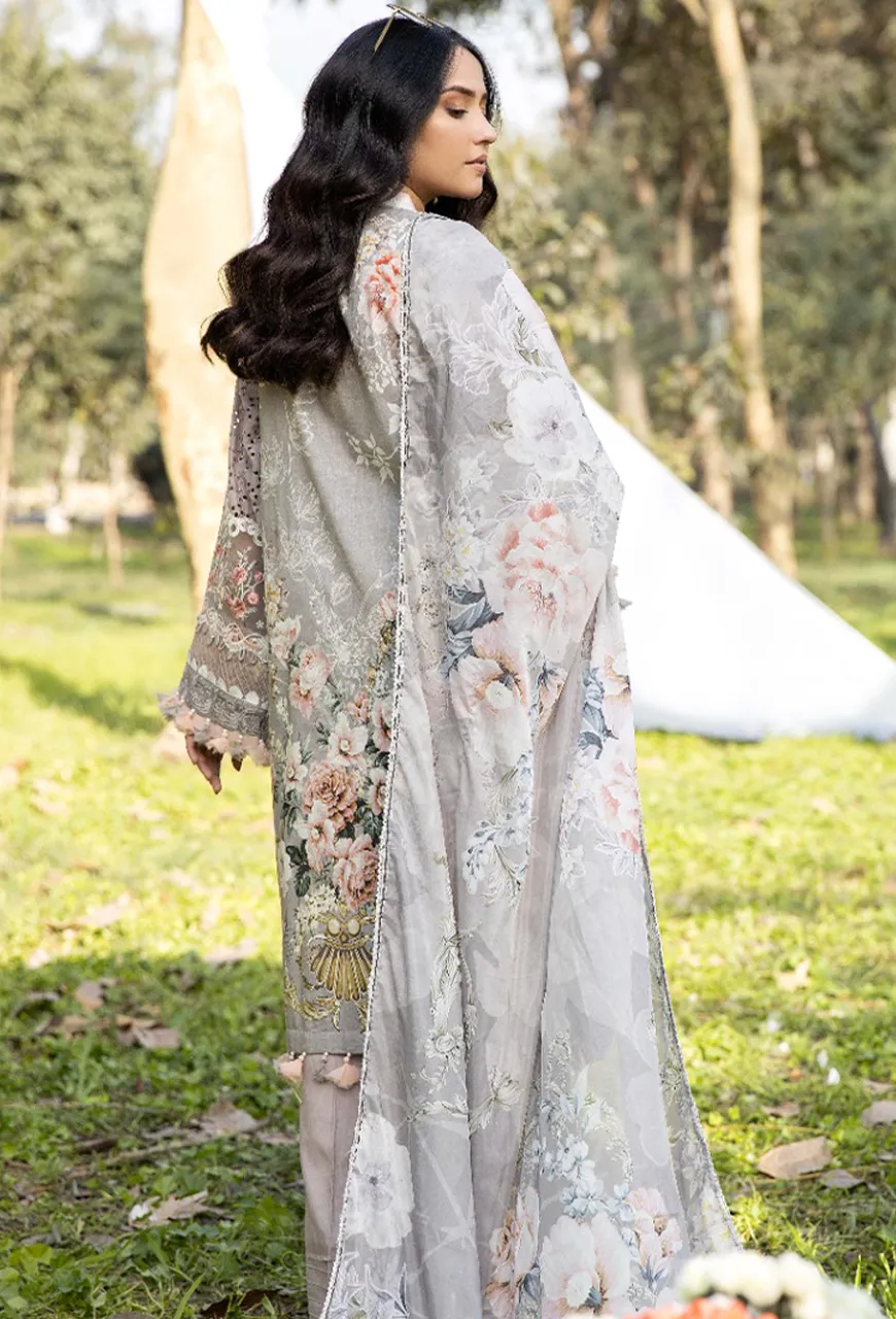 Adan's Libas Pastels Lawn Collection – Grey Suit