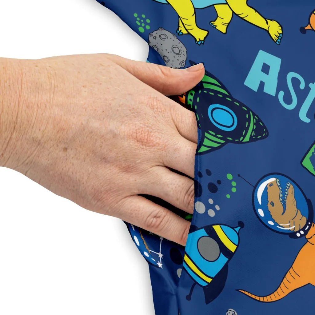 Astro Dino Dinosaur Outer Space Blue Dress