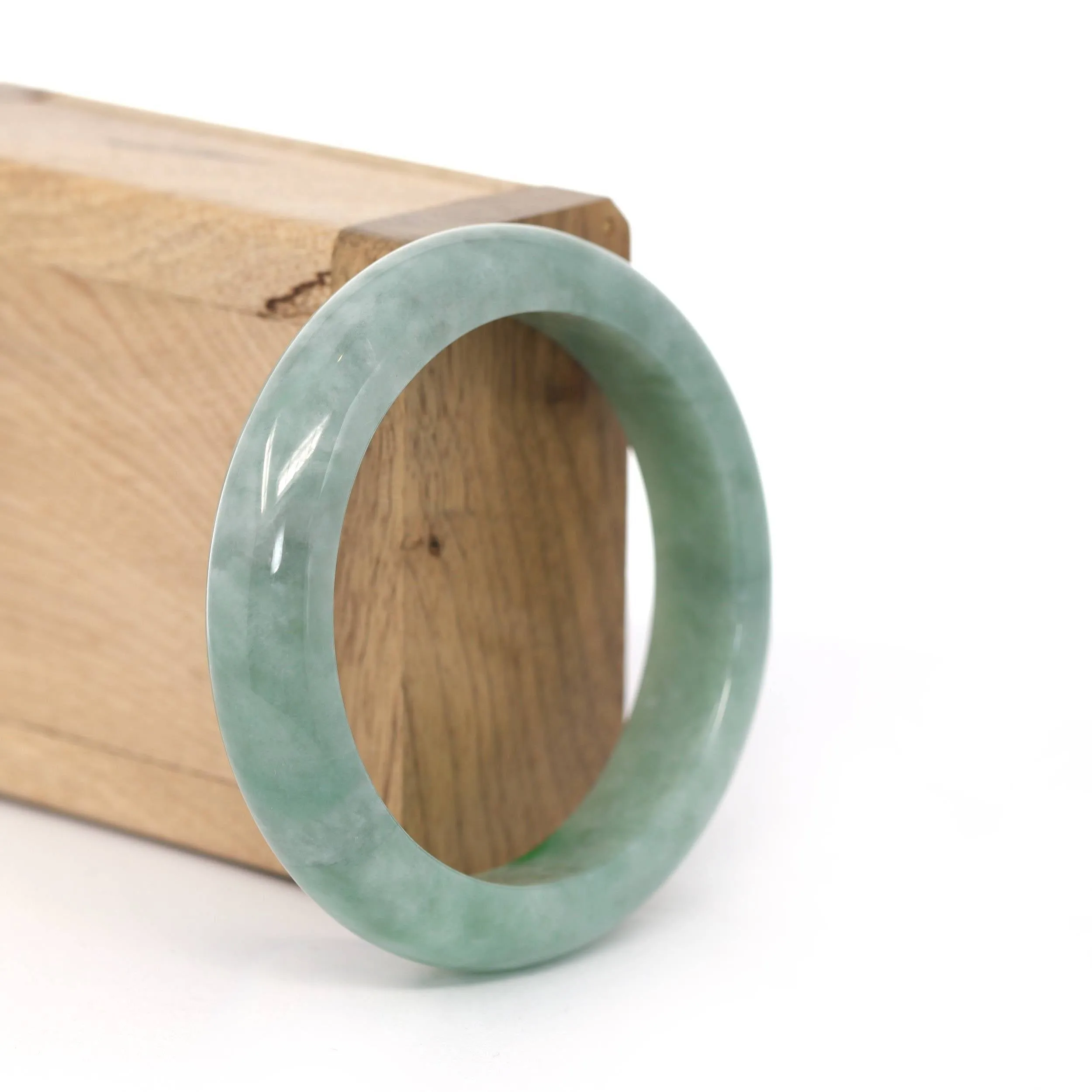 Baikalla "Classic Bangle" Deep Green Natural Burmese Jadeite Jade Bangle ( 55.06mm )#435