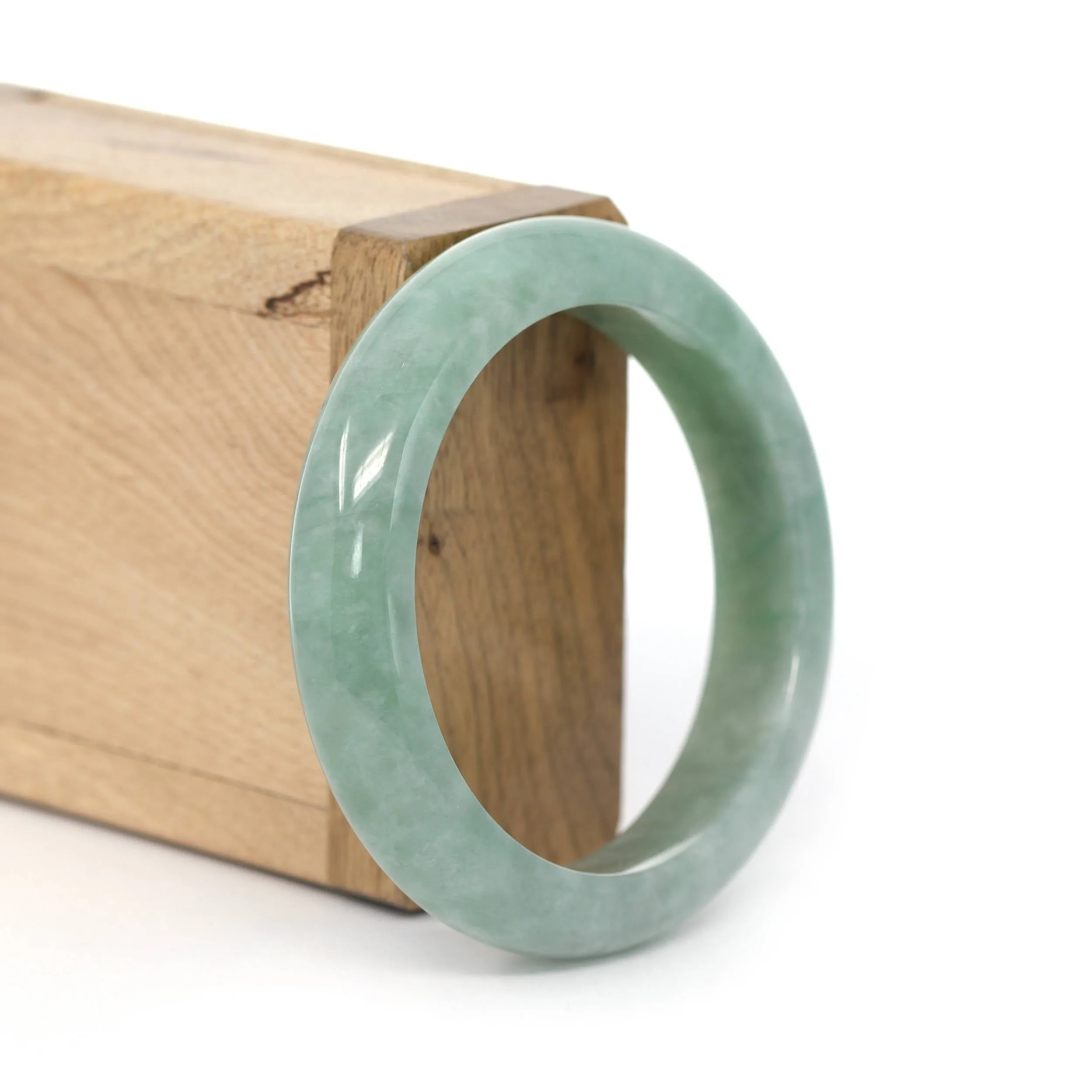 Baikalla "Classic Bangle" Deep Green Natural Burmese Jadeite Jade Bangle ( 55.06mm )#435