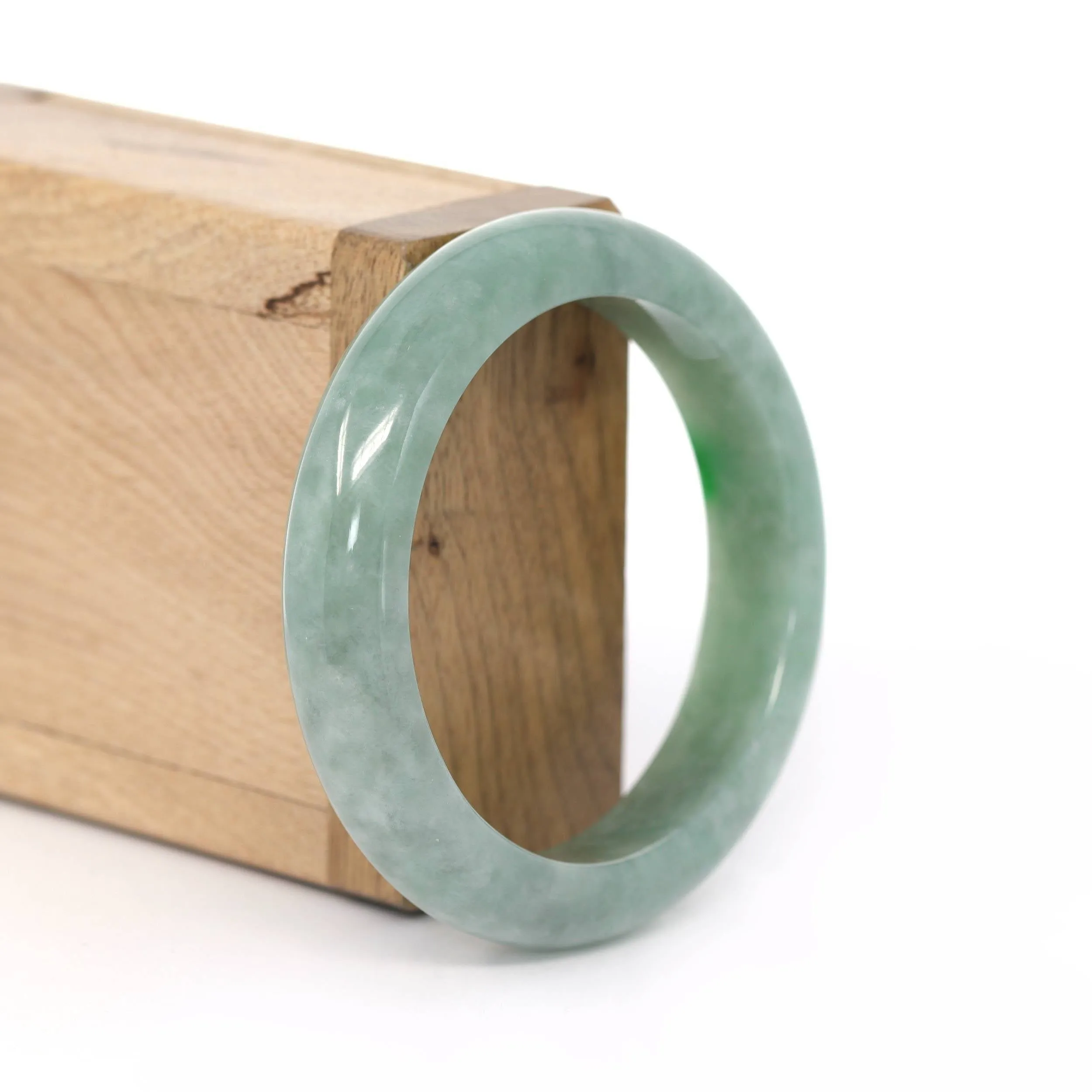 Baikalla "Classic Bangle" Deep Green Natural Burmese Jadeite Jade Bangle ( 55.06mm )#435