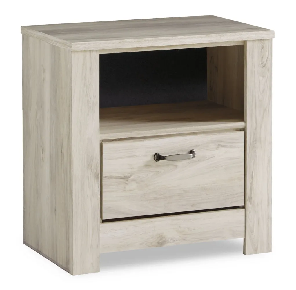 Bellaby King Panel Bed with Mirrored Dresser and 2 Nightstands