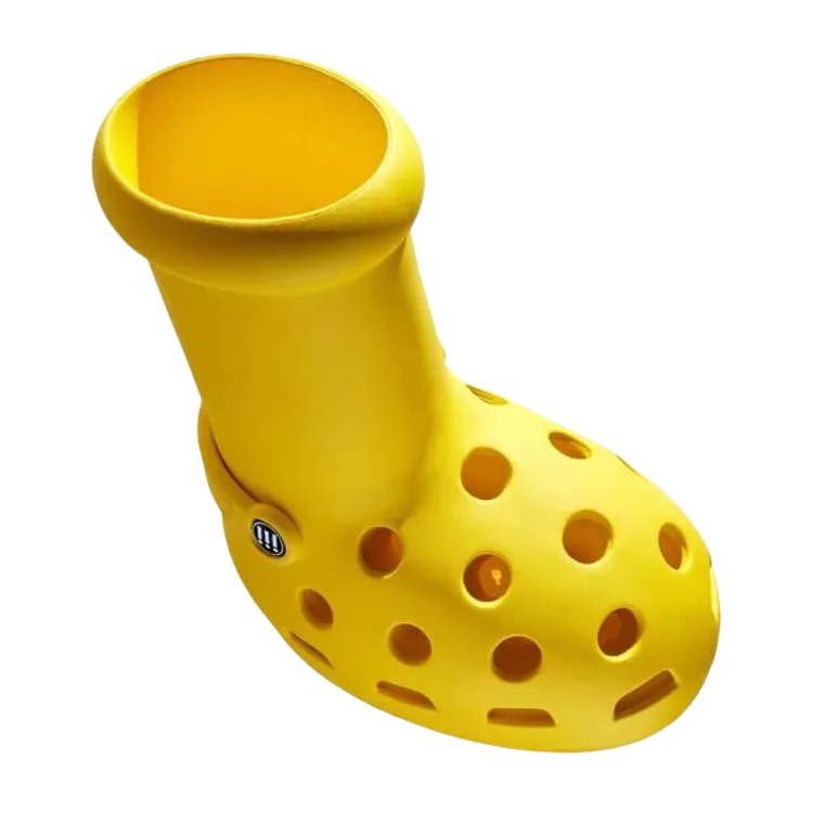 Boots Crocs x MSCHF Big Yellow Boot, yellow