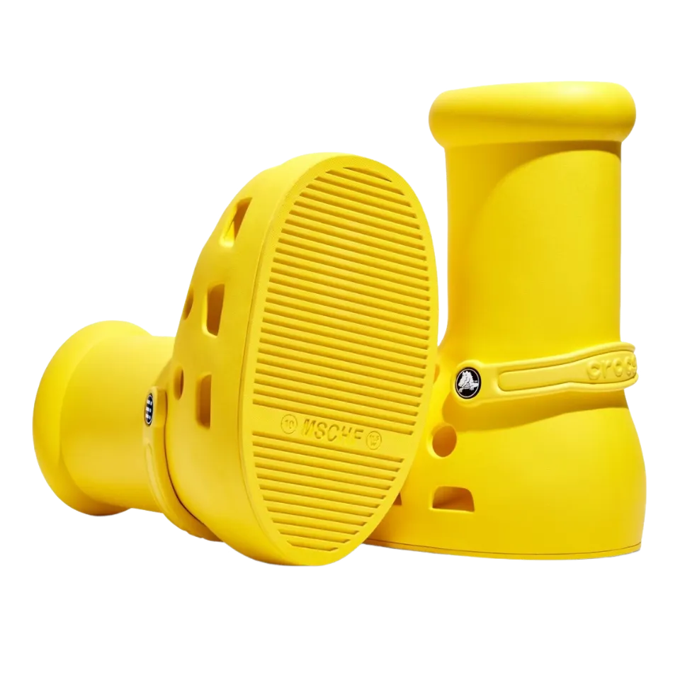 Boots Crocs x MSCHF Big Yellow Boot, yellow