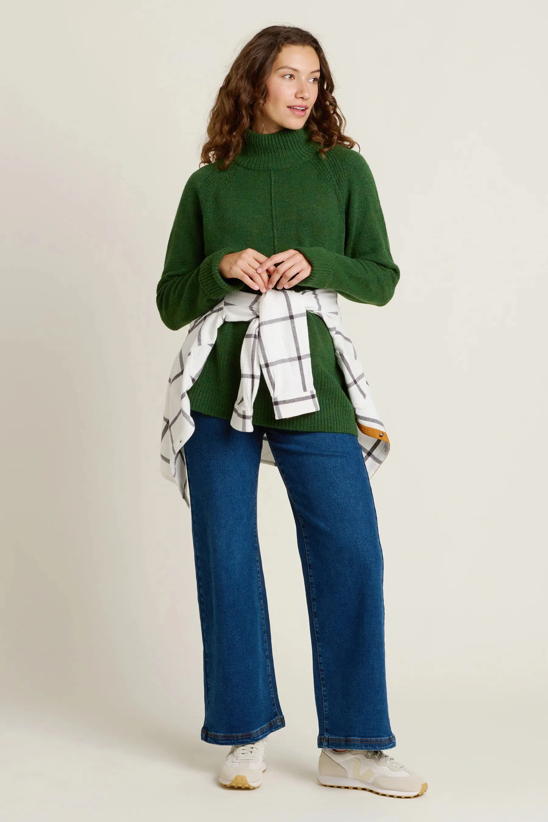 Brakeburn 20 Forest Green Roll Neck Knit Jumper