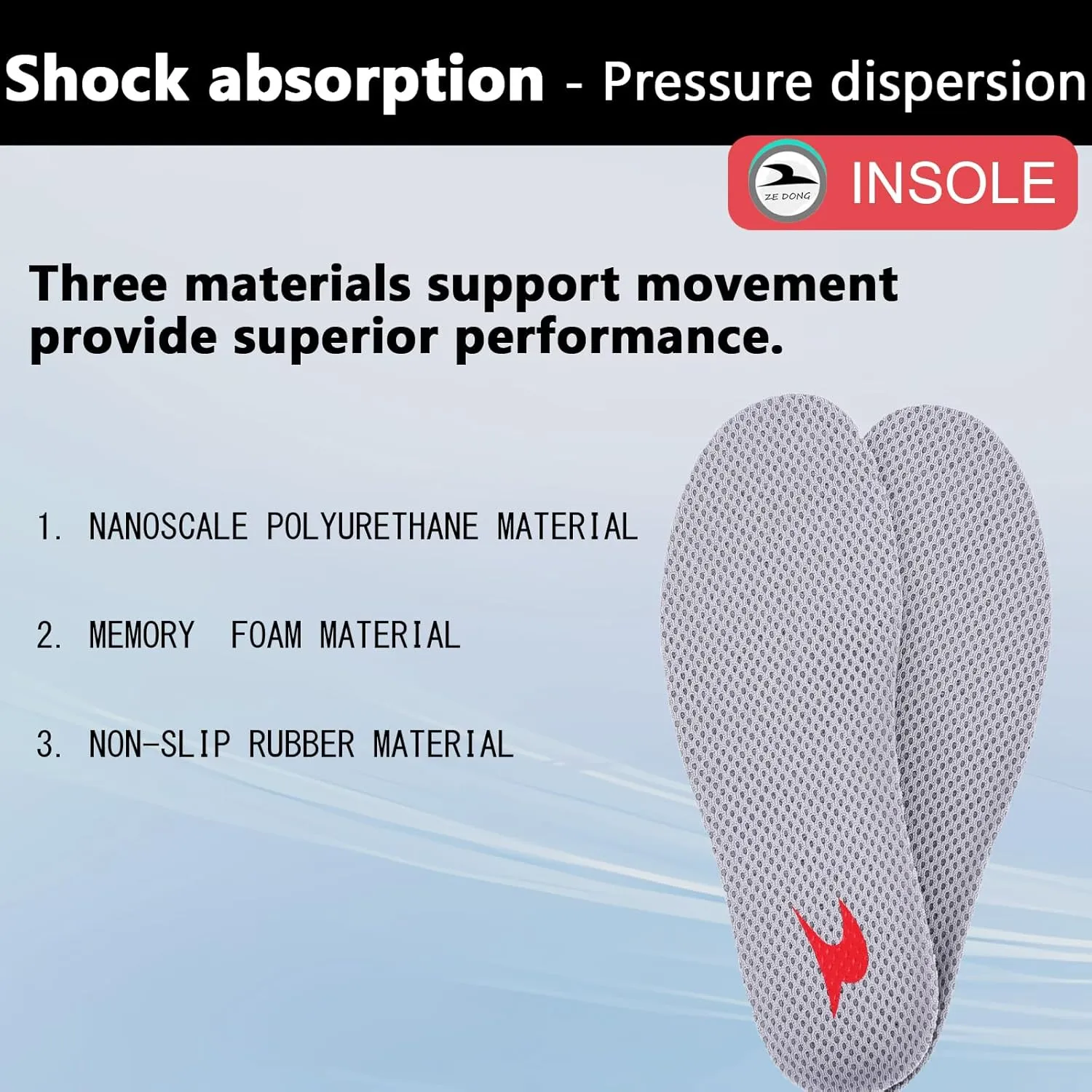 Breathable Shoe Insoles Inserts, Comfort Thin Lightweight Shoe Insole, Cushion Insoles Shock Absorbing for Foot Pain Relief, Replacement Insoles for Men Woman (Gray, XL:(Men10-11/Women11-12))