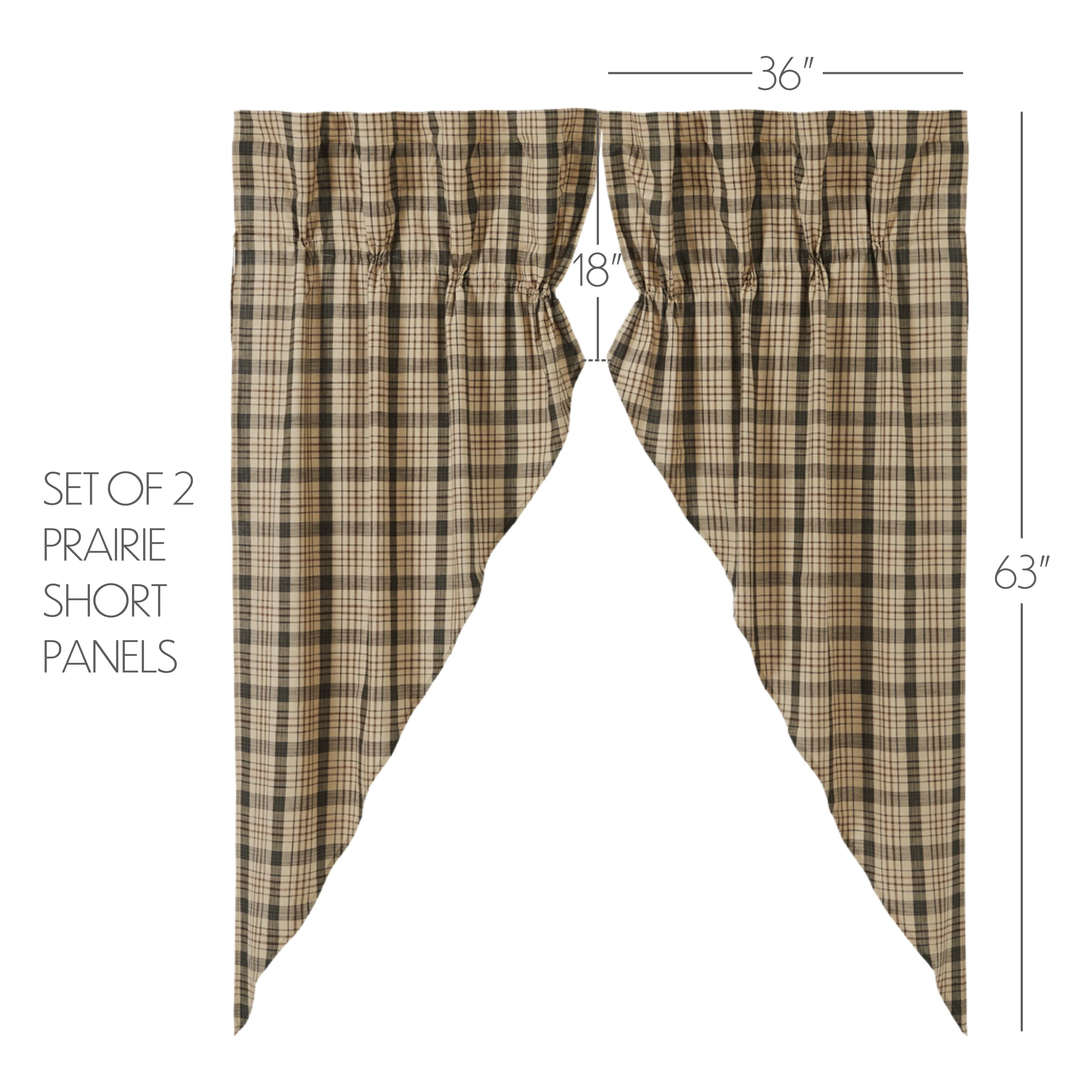 Cider Mill Plaid Prairie Panel Set of 2