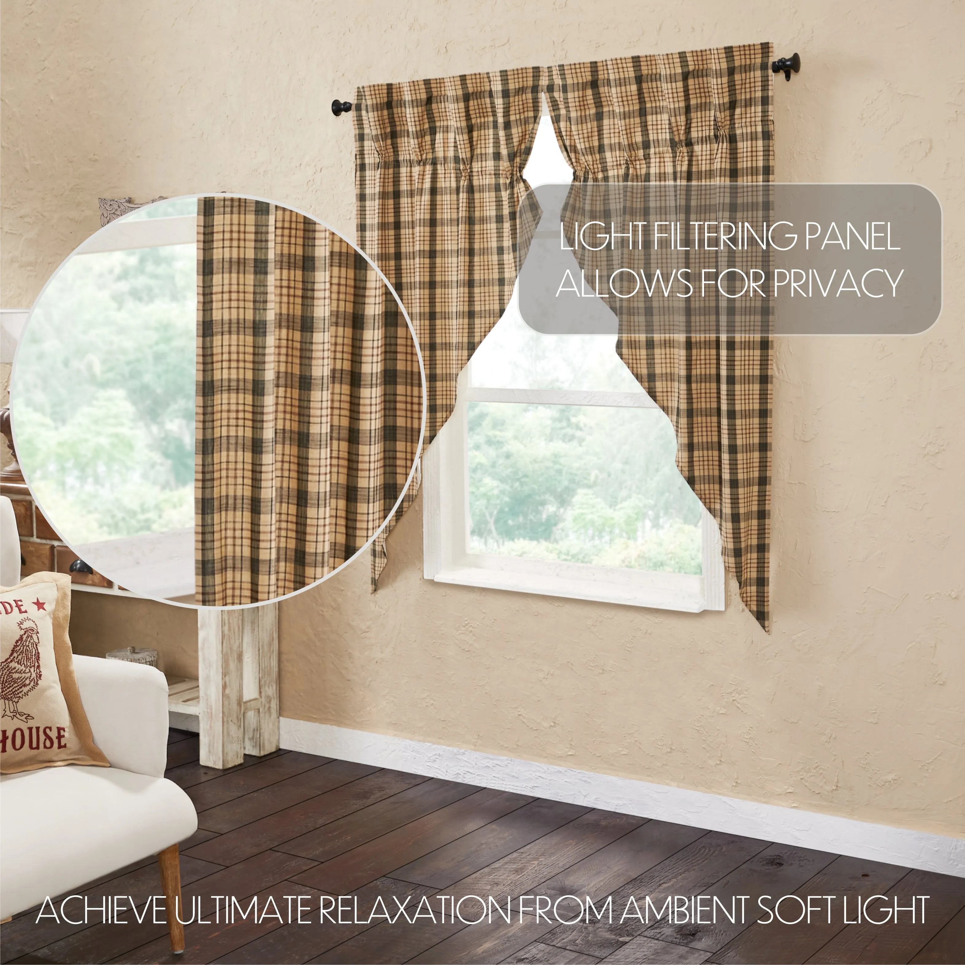 Cider Mill Plaid Prairie Panel Set of 2
