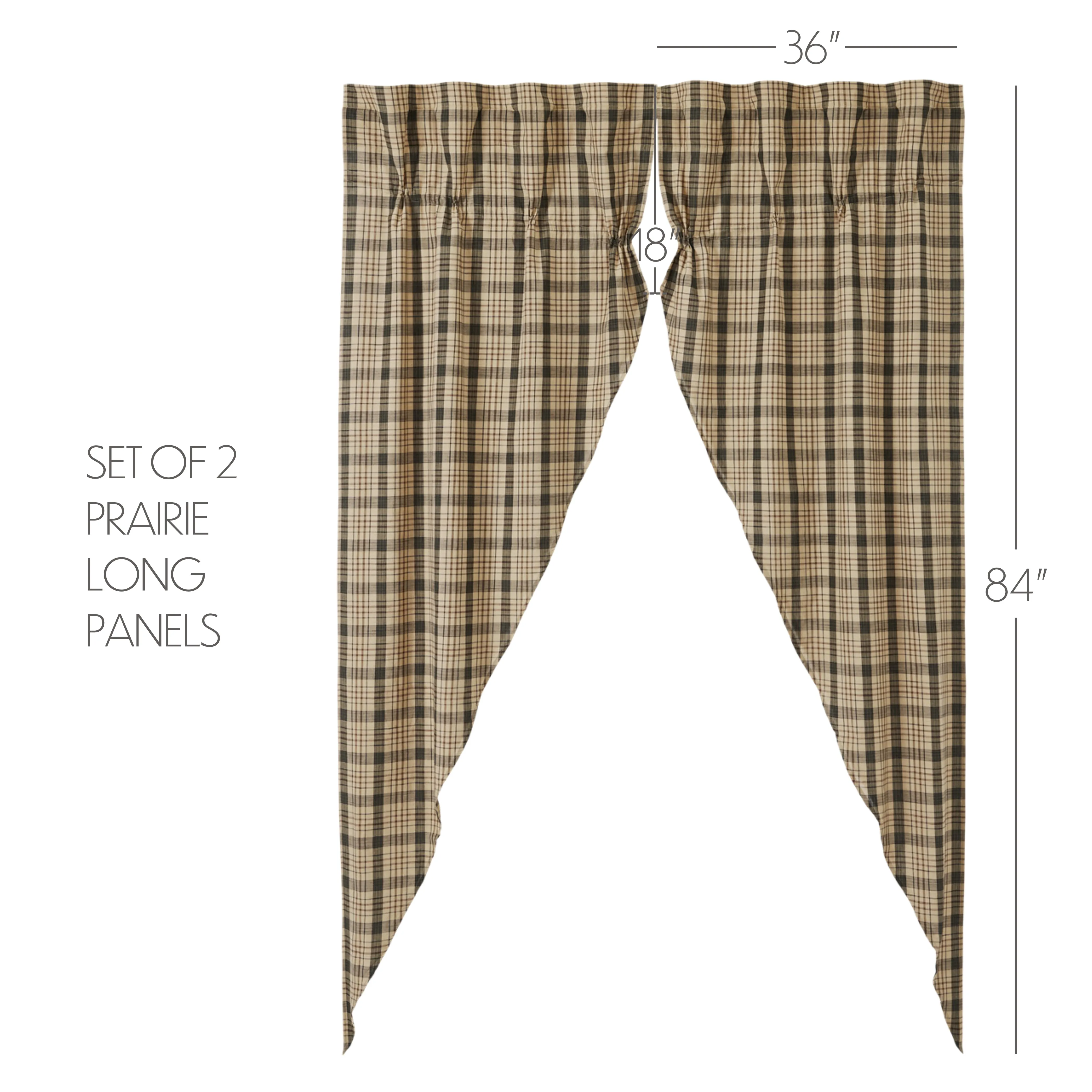 Cider Mill Plaid Prairie Panel Set of 2