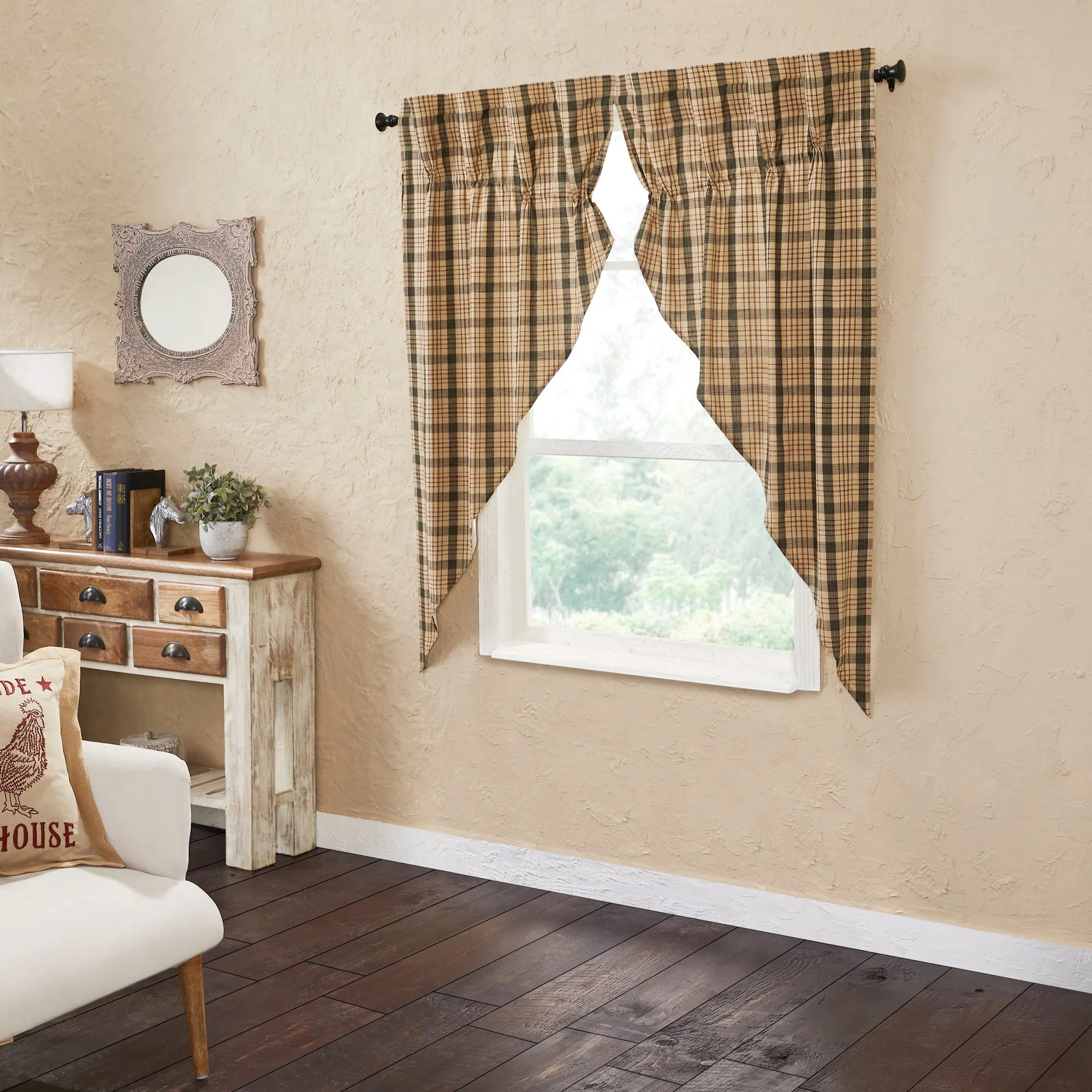 Cider Mill Plaid Prairie Panel Set of 2