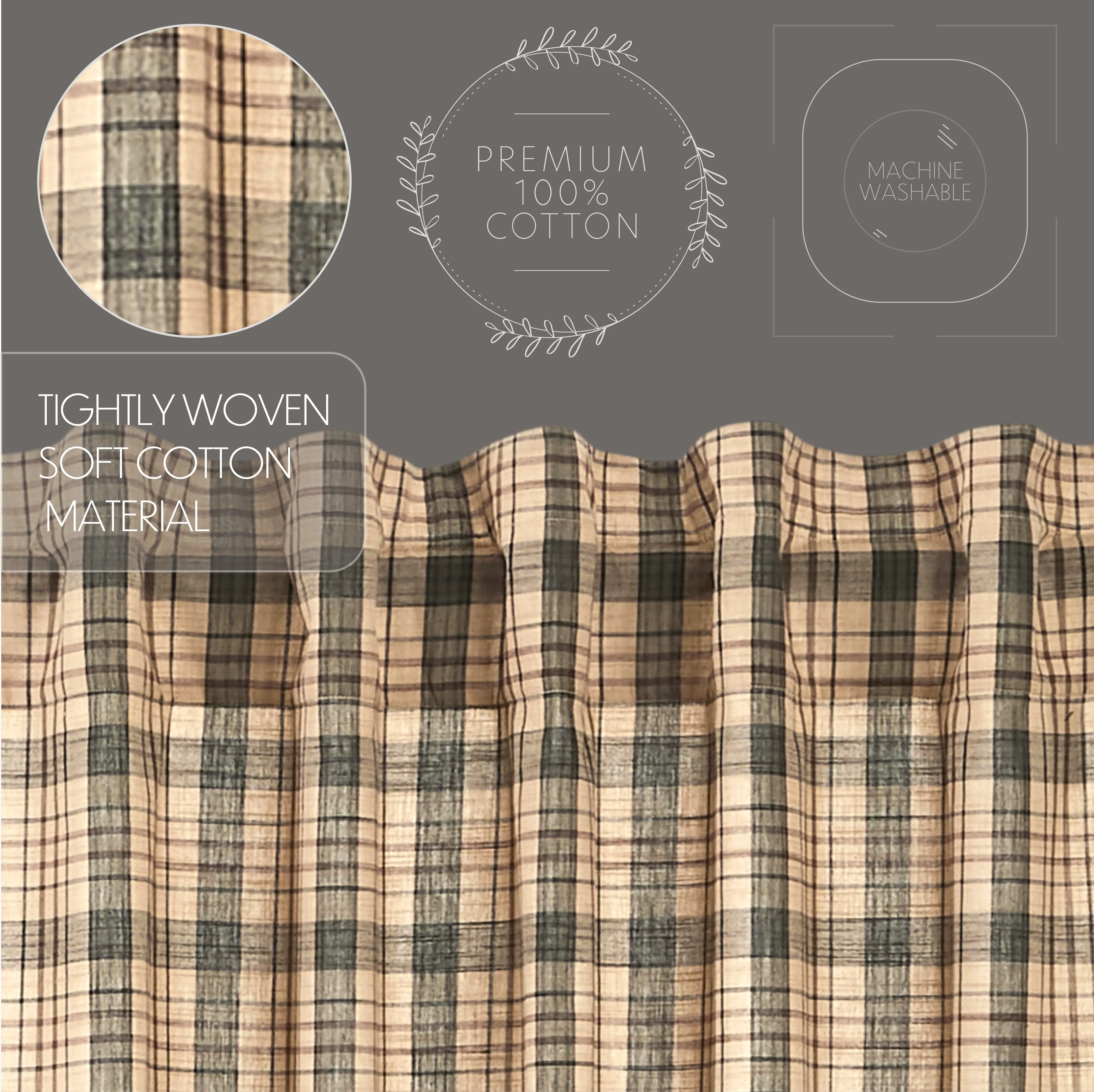 Cider Mill Plaid Prairie Panel Set of 2