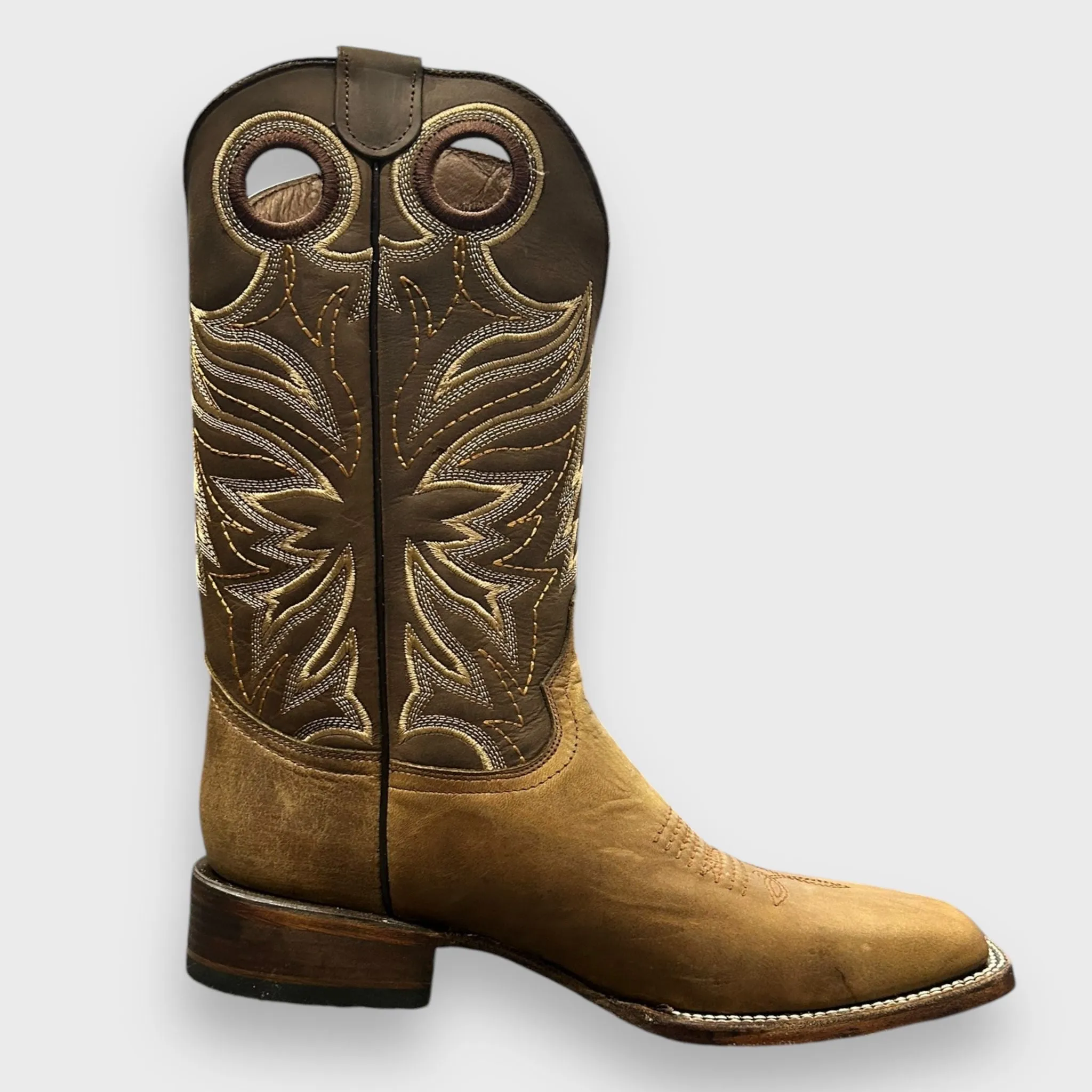 Circle G by Corral Men's L6087 in Chocolate and Tan Cowboy Boots