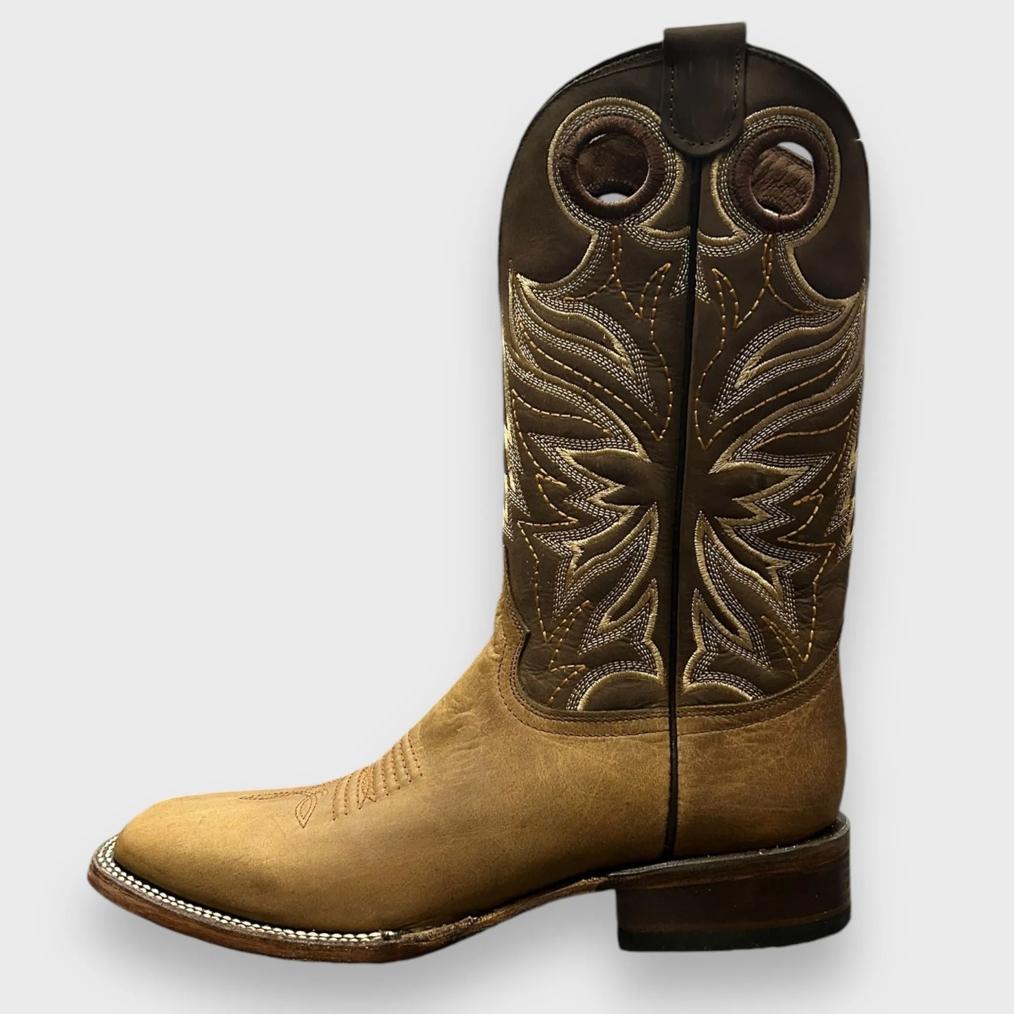 Circle G by Corral Men's L6087 in Chocolate and Tan Cowboy Boots