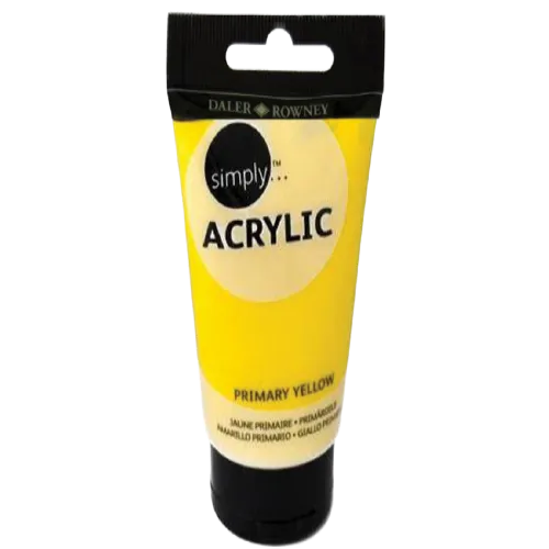 Daler Rowney Simply Acrylic Paint - 75 ml - 675 Primary Yellow