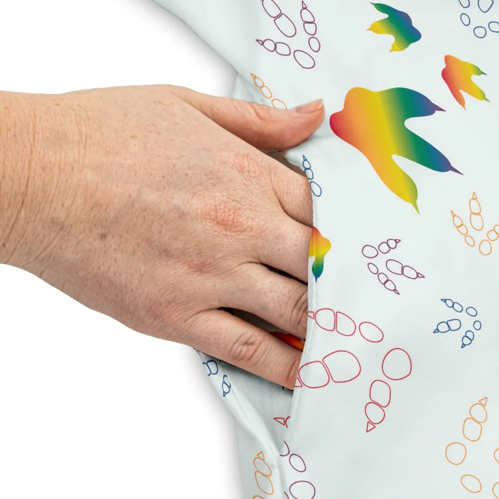 Dinosaur Footprints Rainbow Dress