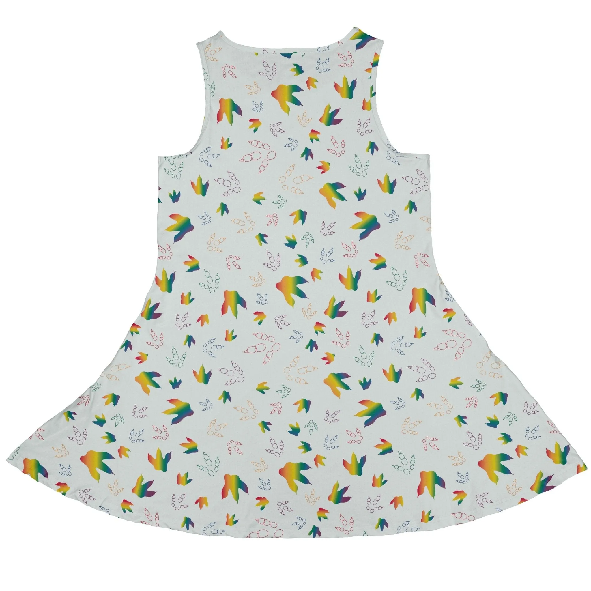 Dinosaur Footprints Rainbow Dress