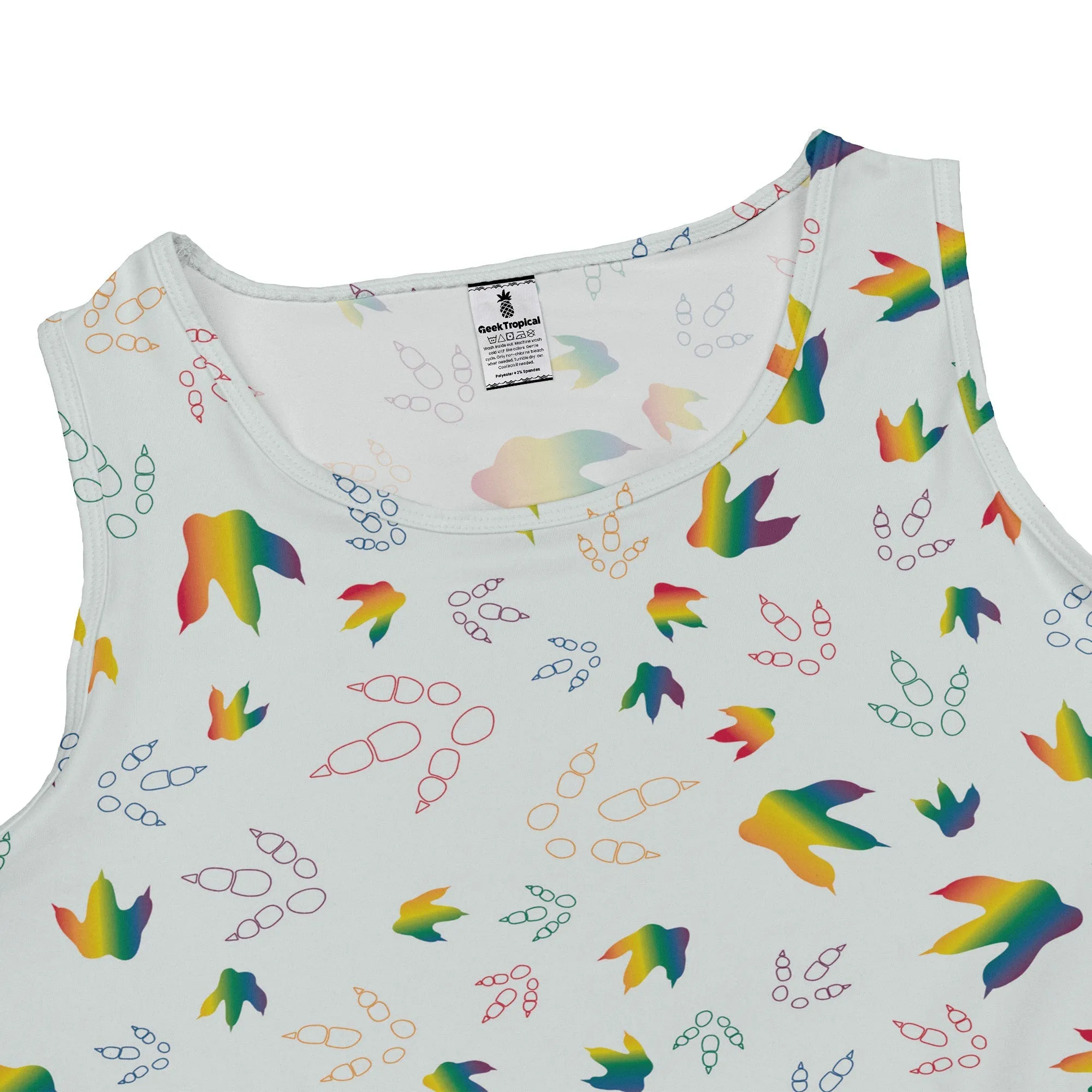Dinosaur Footprints Rainbow Dress