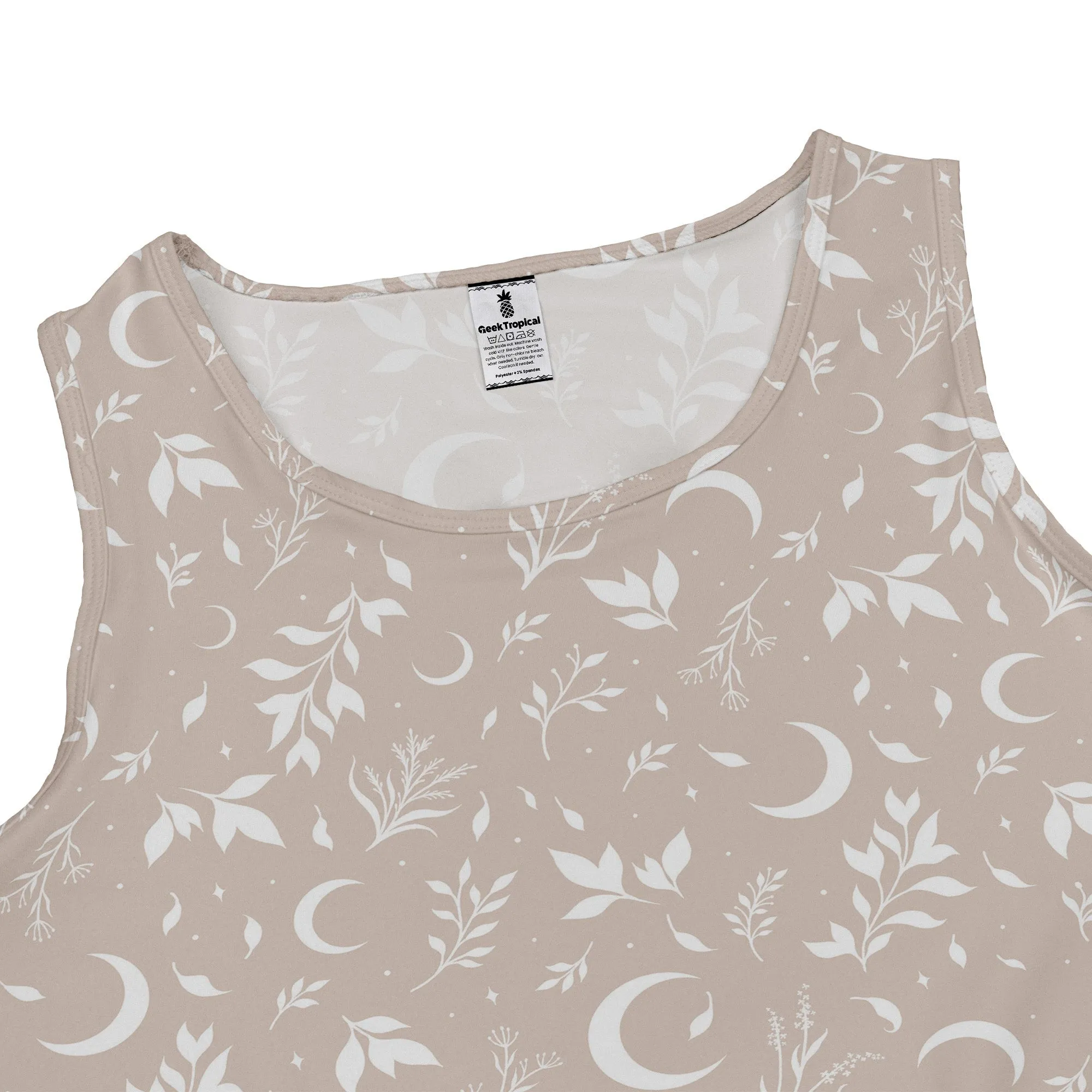 Episodic Crescent Moon Garden Biege Dress