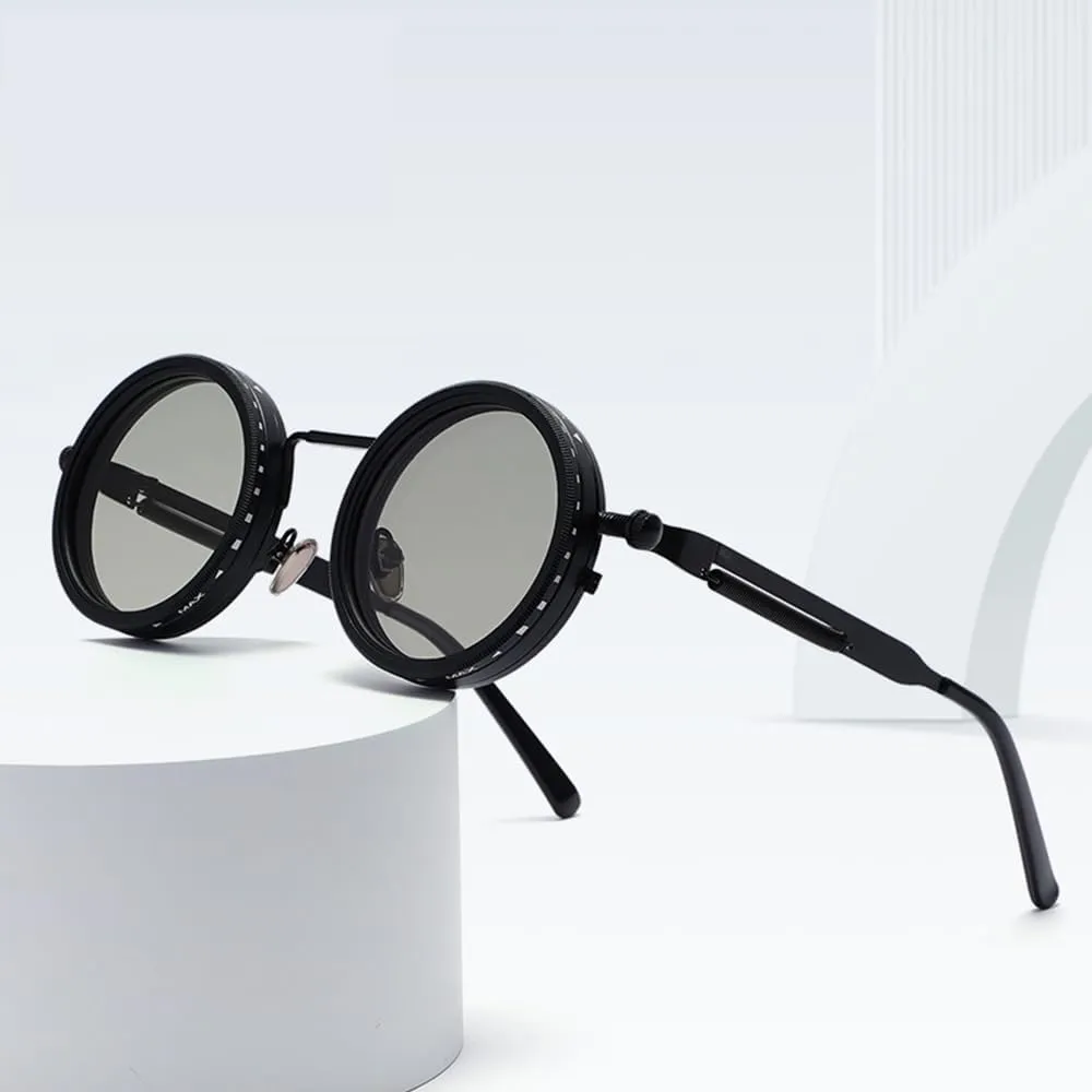 Hand Made Nd-400 9 Gears Round Polarized Adjustable Dimming Men Sunglasses women Filter Diving Fishing