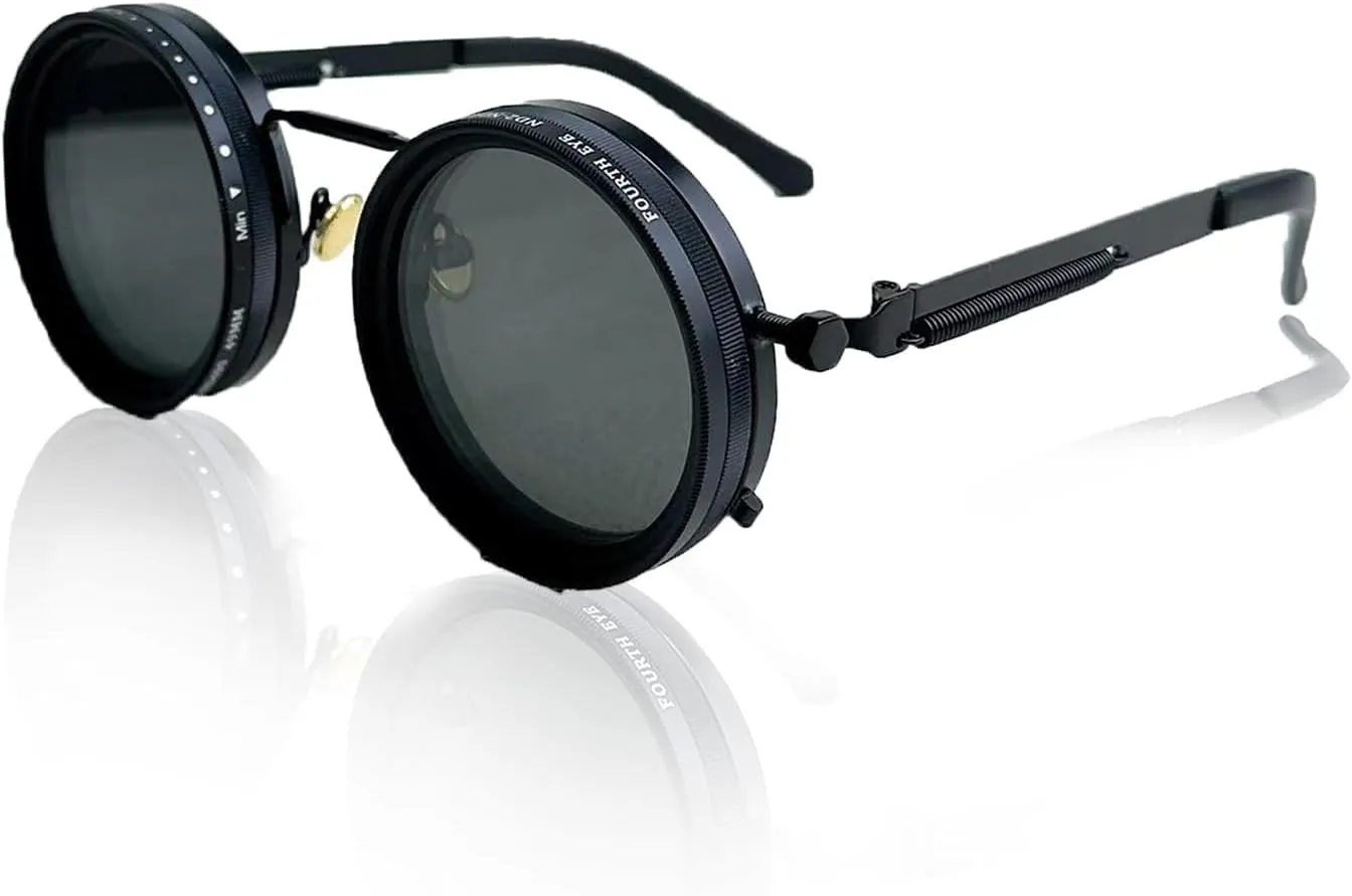 Hand Made Nd-400 9 Gears Round Polarized Adjustable Dimming Men Sunglasses women Filter Diving Fishing