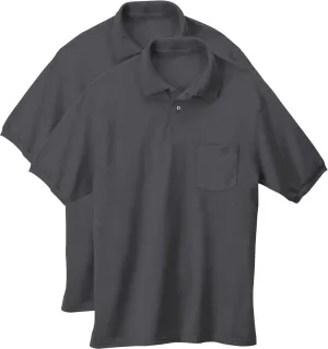 Hanes Men's Short-Sleeve Jersey Pocket Polo (Pack of 2)