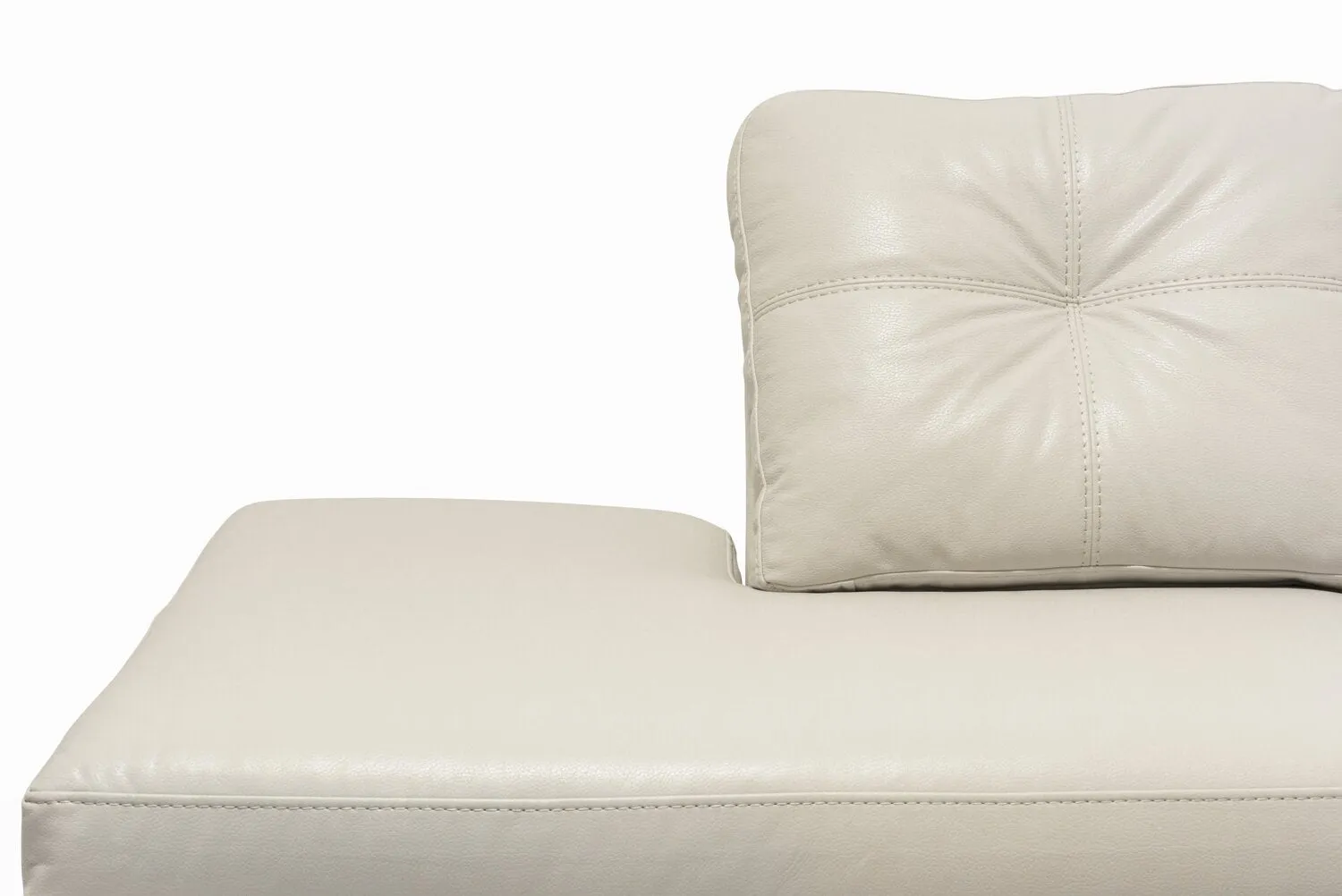 Irene 2-Piece Leath-Aire Left-Facing Sectional - Beige