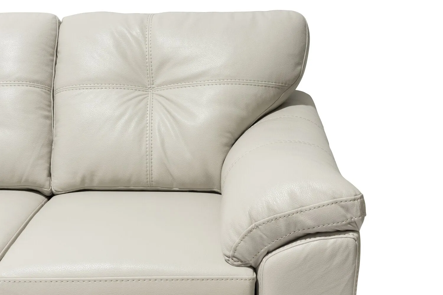Irene 2-Piece Leath-Aire Left-Facing Sectional - Beige