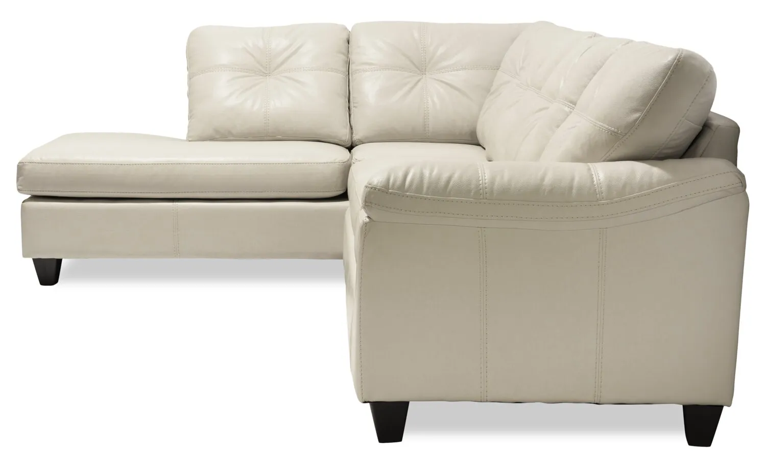 Irene 2-Piece Leath-Aire Left-Facing Sectional - Beige