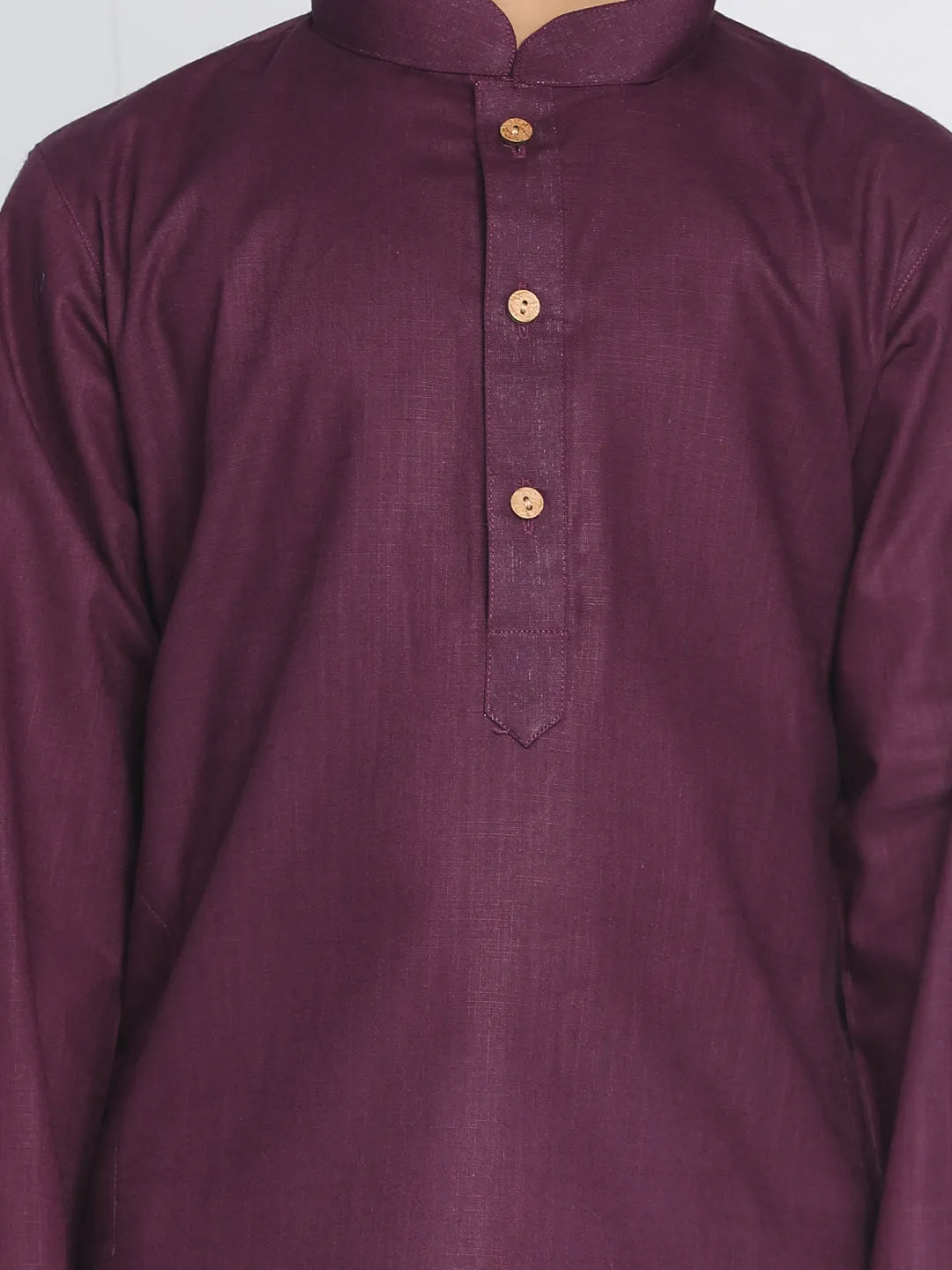Jashvi Boys Purple Kurta And Dhoti Set