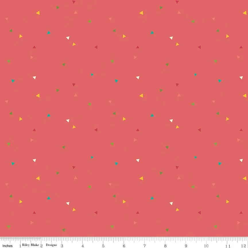 Market Street Triangles Tea Rose Cotton Yardage by Heather Peterson | Riley Blake Designs