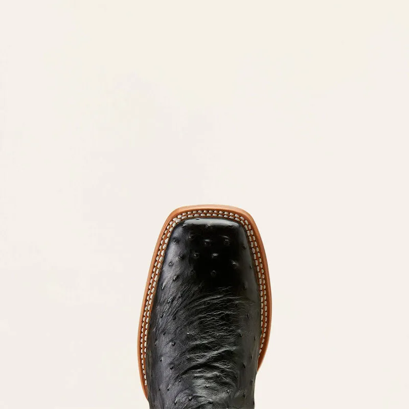 Mens Ariat Showboat Cowboy Boot - Black Full Quill/Ancient Black