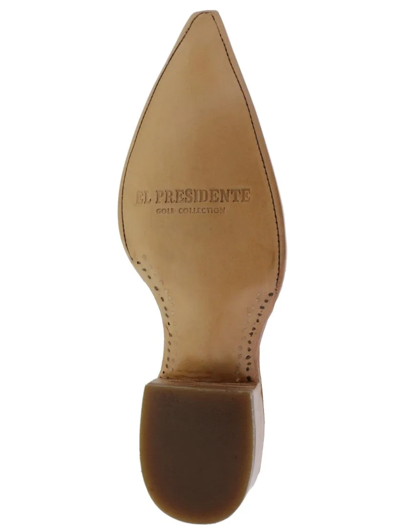 Mens Buttercup Crocodile Tail Skin Cowboy Boots - 3X Toe