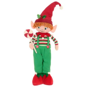 Mr Crimbo Standing Christmas Elf Figure Decoration Fabric 79cm