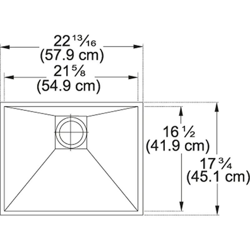 Peak 22.81" Stainless Steel Single Basin Undermount Kitchen Sink