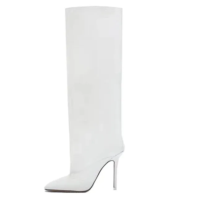 Pre Order:  Square Toe Stiletto Knee Boots