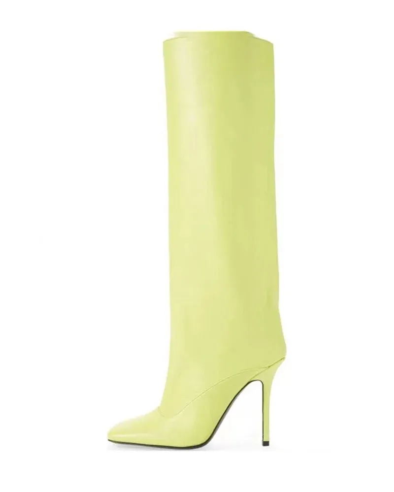 Pre Order:  Square Toe Stiletto Knee Boots