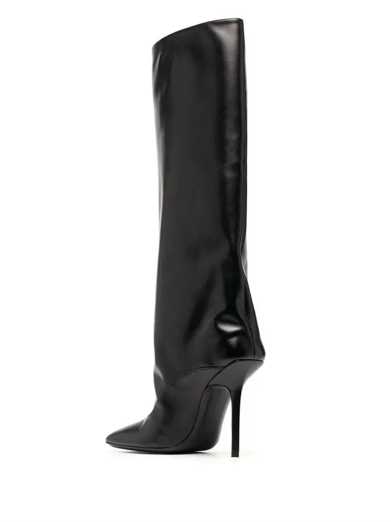 Pre Order:  Square Toe Stiletto Knee Boots