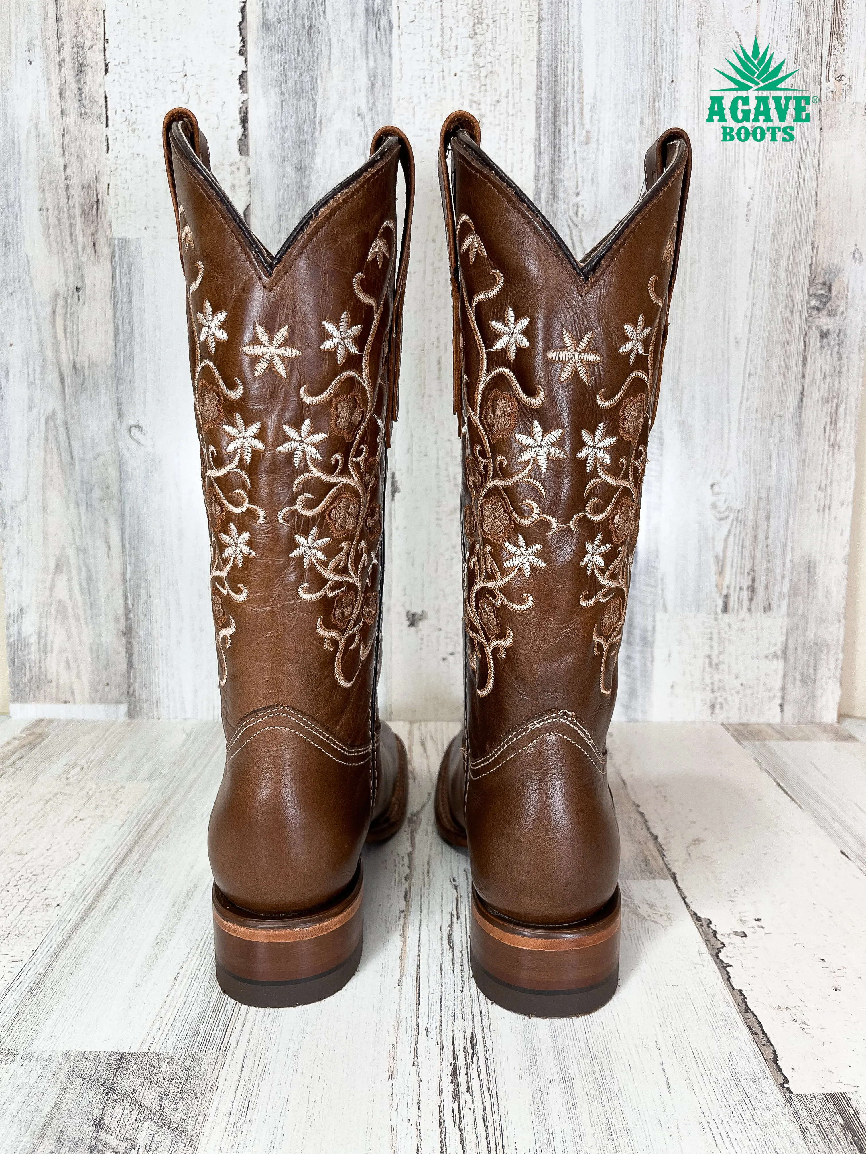 "JAZMIN" BROWN | WOMEN SQUARE TOE BOOTS