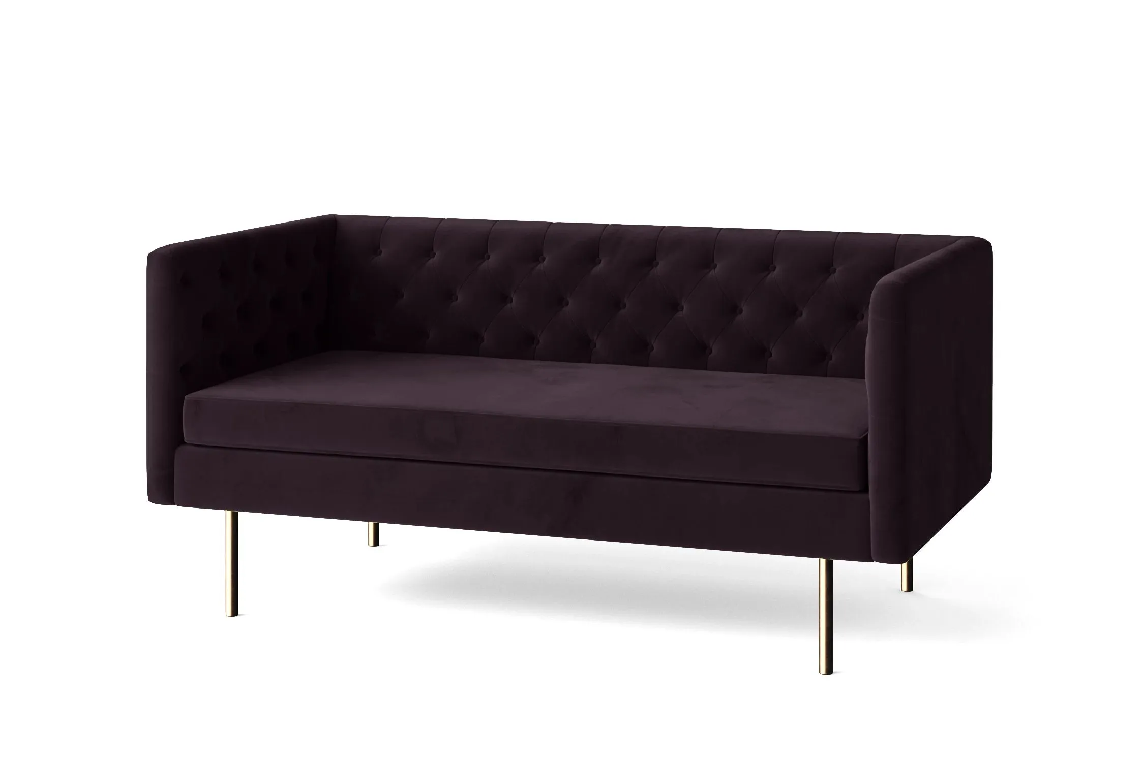 Spezia 2 Seater Sofa Purple Velvet