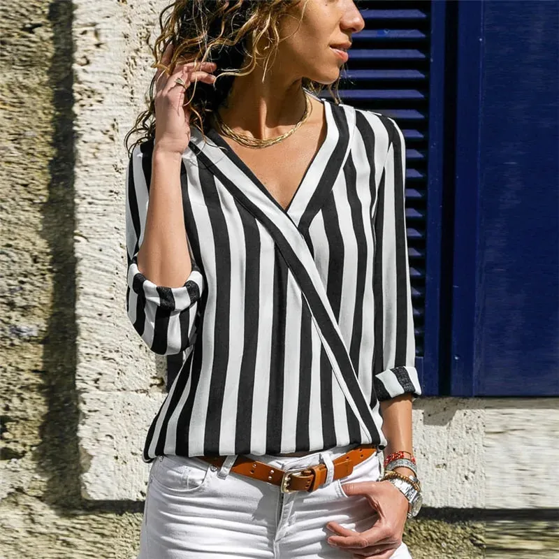 Striped Blouse For Women