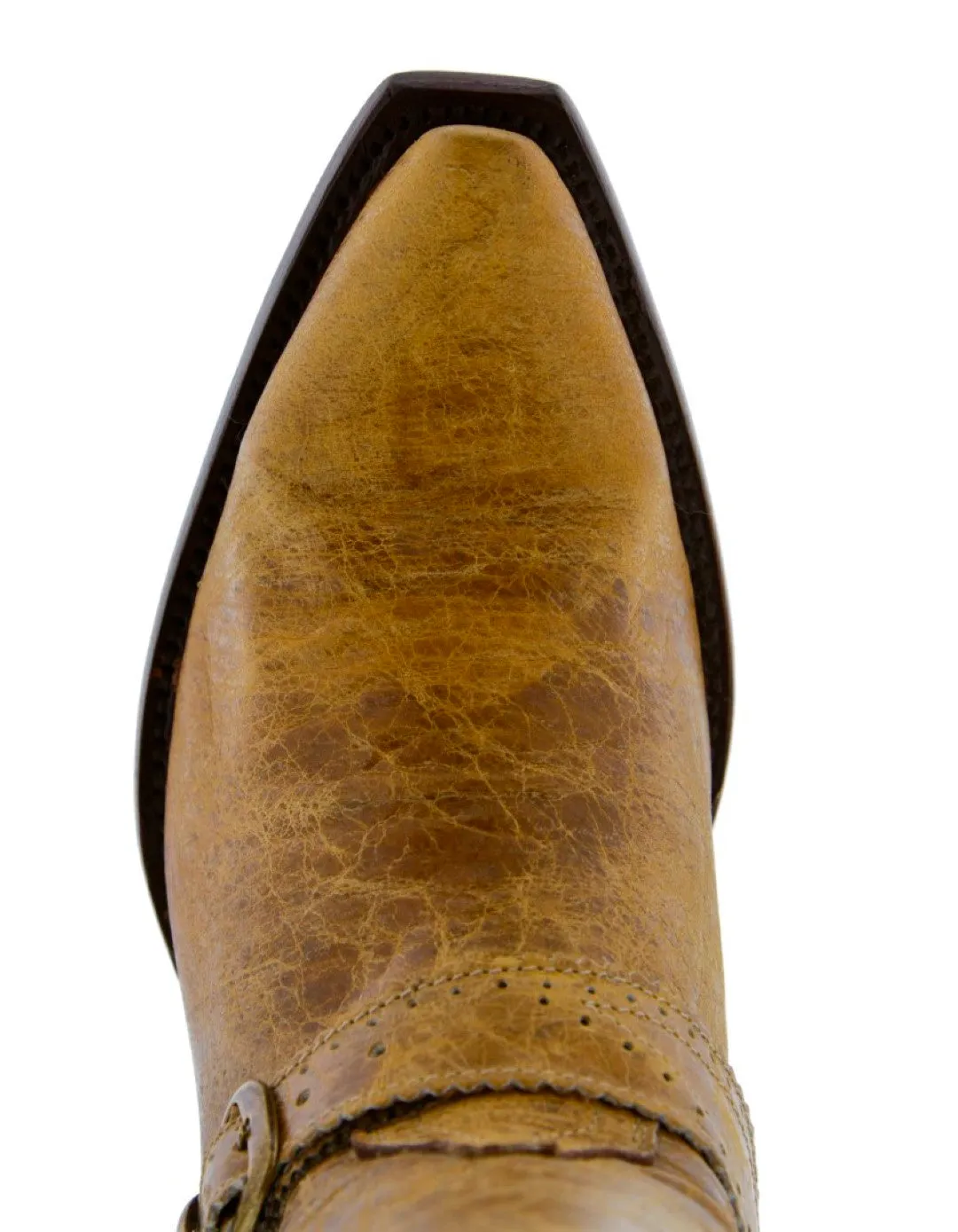 Womens Hayek Sand Leather Cowboy Boots Studded - Snip Toe